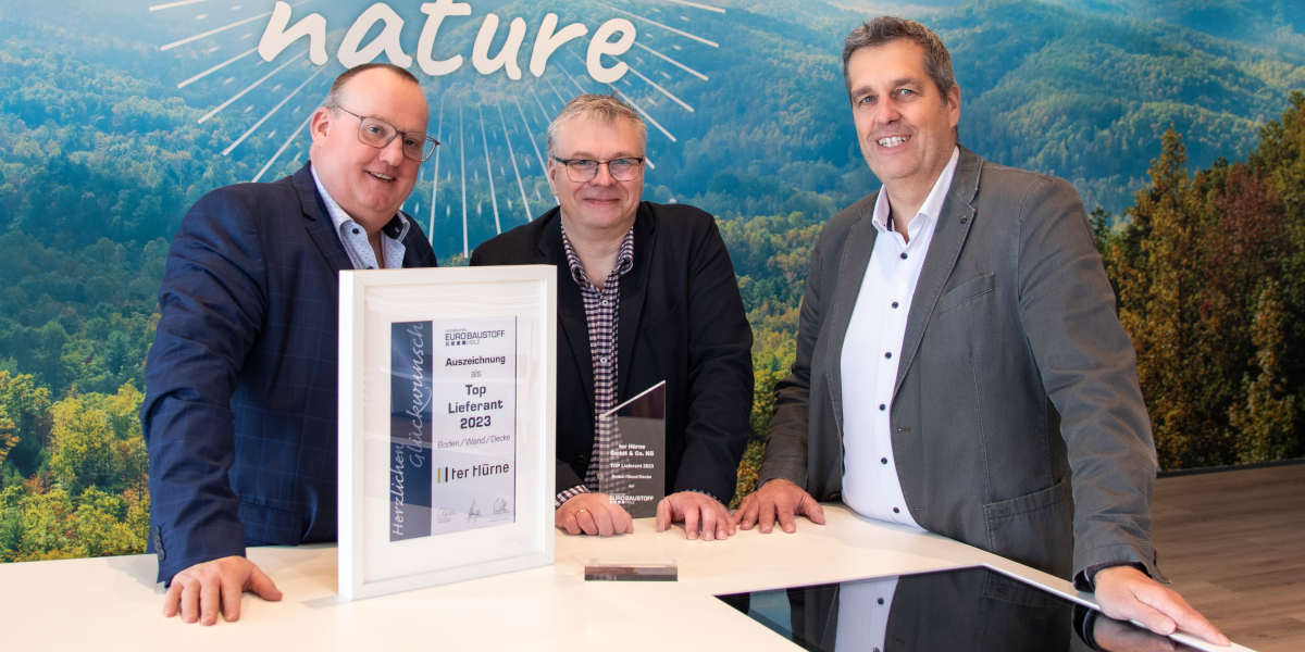 Bernhard ter Hürne, geschäftsführender Gesellschafter, Dirk Becker, Verkaufsleiter DACH und Torsten Nienhaus (ter Hürne)
