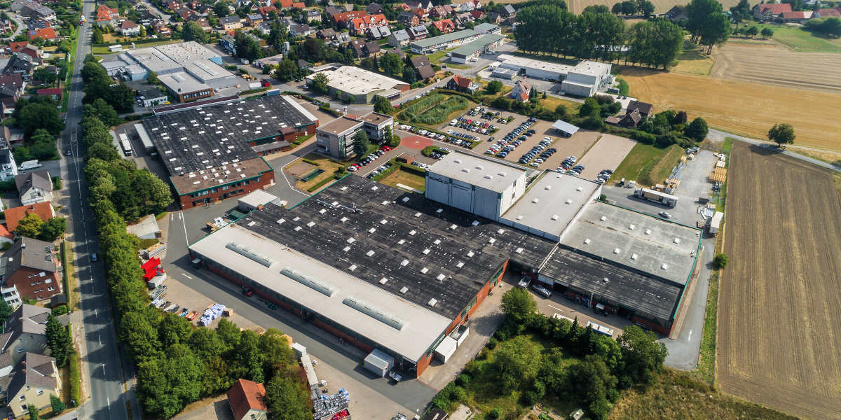 Luftbild Standort Schüco Interior Systems, Borgholzhausen